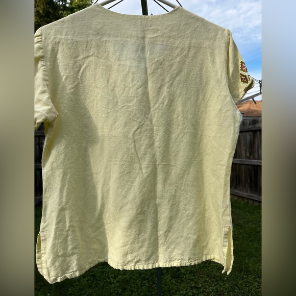 Yellow cotton stitched top - Picture 5 of 13